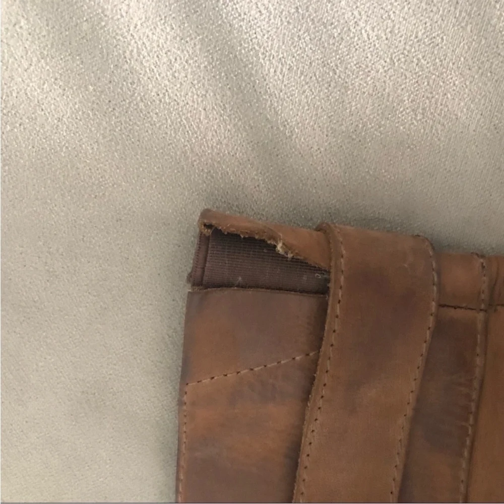 Brown distressed Leather Knee-High Boots size 8 - Picture 2 of 8